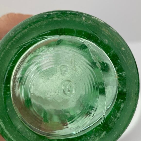 Vintage Coca Cola Bottle, 1957 Hobble Skirt Coke Bottle, Green Glass Collectible - Picture 10 of 11